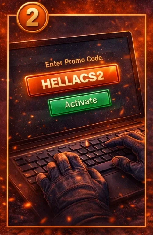 Log in or create an account, then open the deposit or promo code section in your profile.